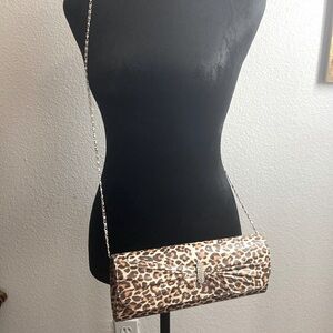Pristine leopard print clutch/over shoulder bag